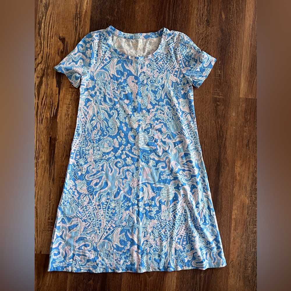 Lilly Pulitzer Blue and Pink Floral Dress